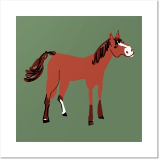 Sorrel white blaze horse #1 Posters and Art